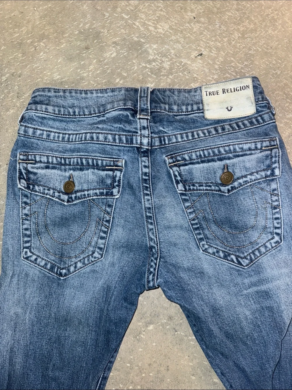 True Religion Men’s Slim Blue Washed Jeans